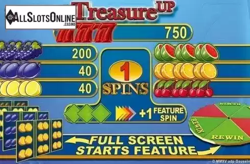 Paytable 1. Treasure Up HD from Merkur