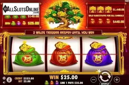 Win Screen 1. Tree of Riches from Pragmatic Play