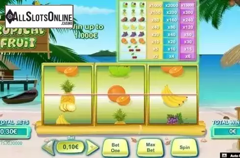 Screen 1. Tropical Fruit (NeoGames) from NeoGames