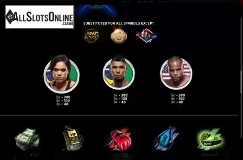 Paytable 1. UFC Main Event from The Stars Group