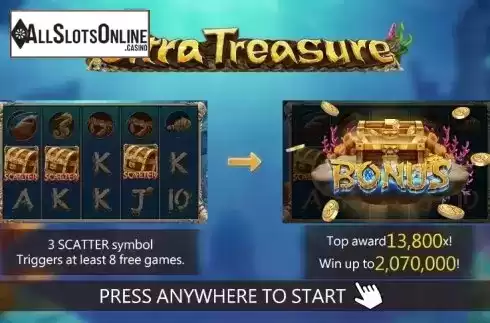 Start screen 1. Ultra Treasure from Dragoon Soft