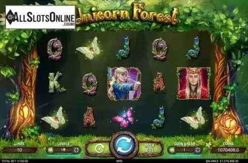 Reel Screen. Unicorn Forest from Leap Gaming