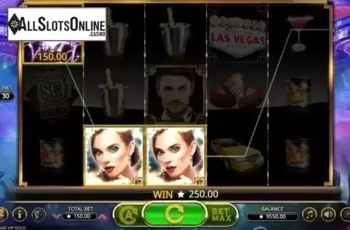 Win Screen 2. Vegas VIP Gold from Booming Games