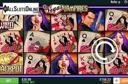 Reel Screen. Vegas Vampires from Intouch Games