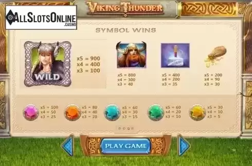 Screen2. Viking Thunder from Cayetano Gaming