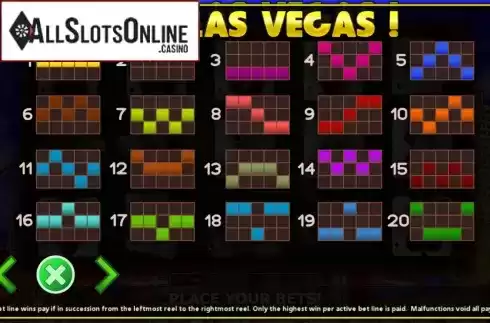 Paylines. Viva Las Vegas (Fils Game) from Fils Game