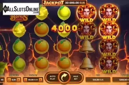 Win screen 1. Volcano Fruits from NetGame