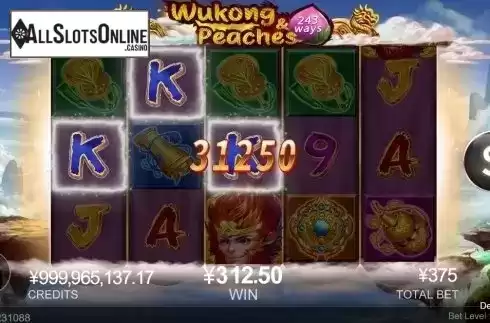 Win Screen. Wukong Peaches from CQ9Gaming