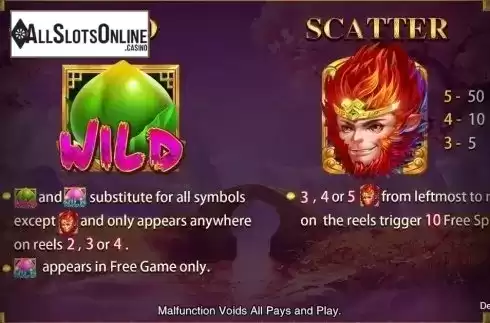 Wild & Scatter. Wukong Peaches from CQ9Gaming