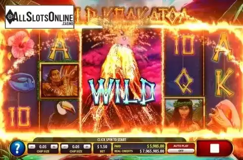 Bonus Screen. Wild Krakatoa from 2by2 Gaming