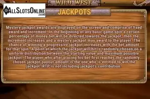 Jackpots. Wild West (Fazi) from Fazi