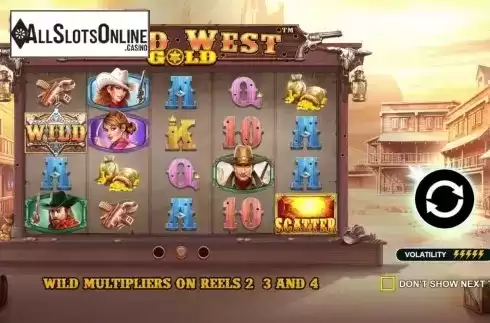 Start Screen. Wild West Gold from Pragmatic Play