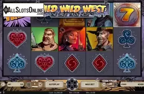 Game workflow screen . Wild Wild West from NetEnt