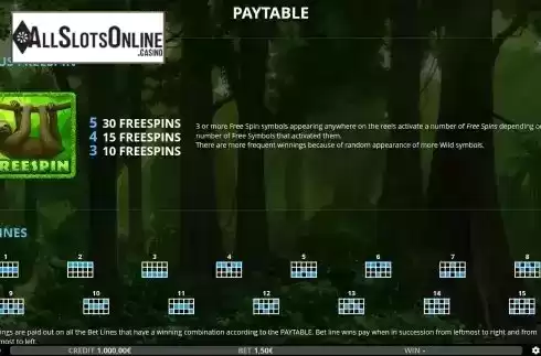 Feature and PayLine Screen