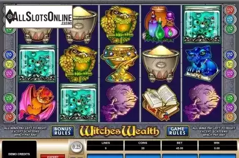 Screen4. Witches Wealth from Microgaming