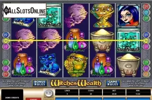 Screen6. Witches Wealth from Microgaming