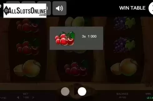 Paytable 2. Wooden Fruits (Promatic Games) from Promatic Games