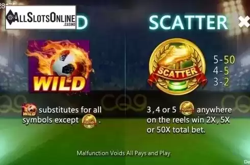 Wild & Scatter. Wold Cup Field from CQ9Gaming