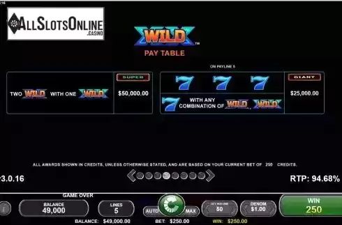 Jackpots screen 2