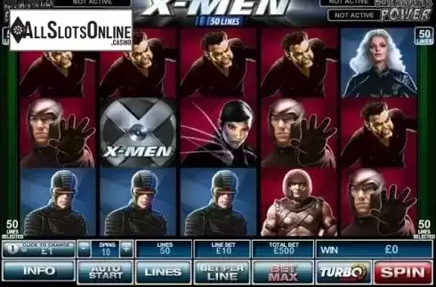 Reel Screen. X-man 50 lines from Playtech