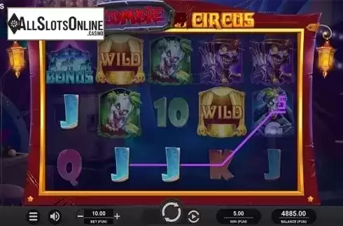 Win screen. Zombie Circus from Relax Gaming