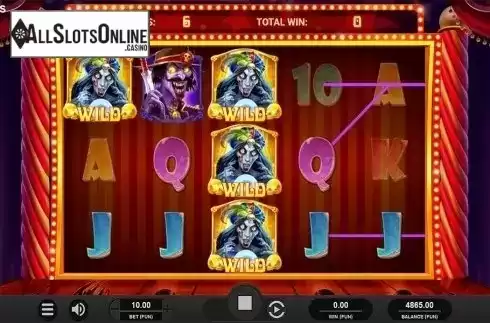 Free spins screen. Zombie Circus from Relax Gaming