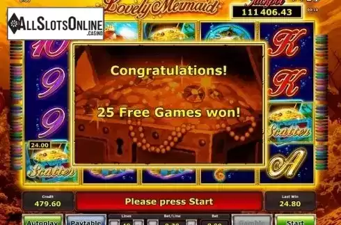 Free Spins. Lovely Mermaid from Greentube