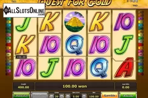 Win. Quest for Gold from Greentube