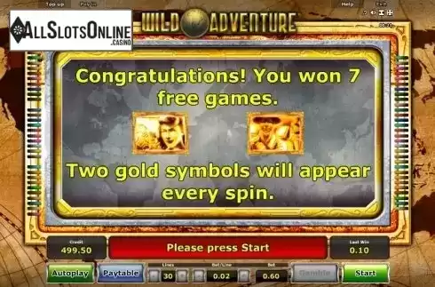 Free Spins. Wild Adventure (Green Tube) from Greentube