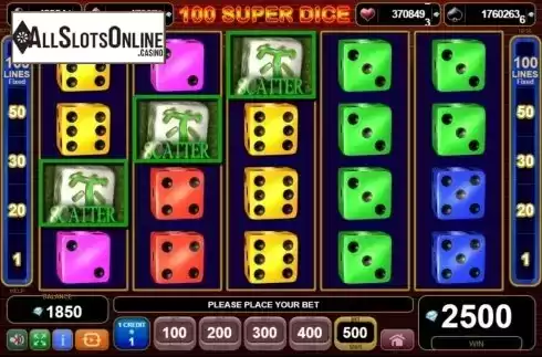 Win Screen 2. 100 Super Dice from EGT