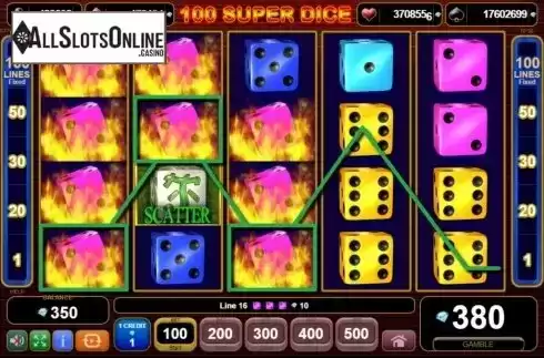 Win Screen 3. 100 Super Dice from EGT