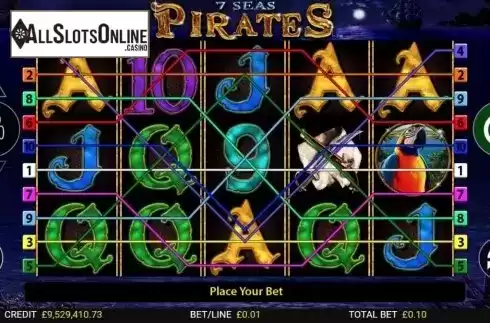 Paylines. 7 Seas Pirates from Reel Time Gaming