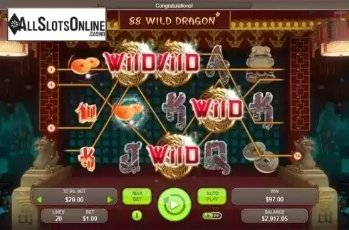 Win Screen . 88 Wild Dragon from Booongo