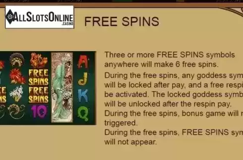 Free Spins. Mucha Goddesses from XIN Gaming