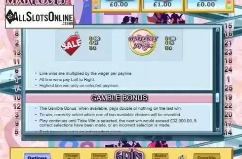 Gamble Bonus. Make Over Magic from Eyecon