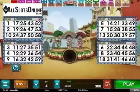 Game Screen 1. Mariachis Bingo from MGA