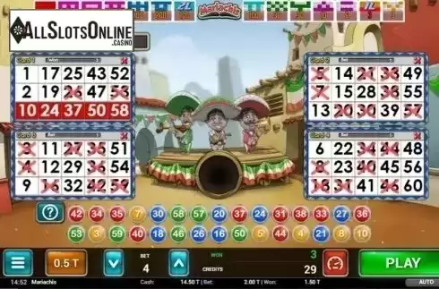 Game Screen 2. Mariachis Bingo from MGA
