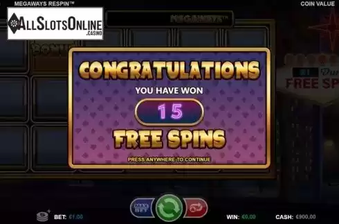Free Spins 1. Megaways Respin from Games Inc