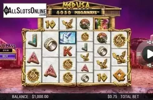 Game Screen. Medusa Megaways from NextGen