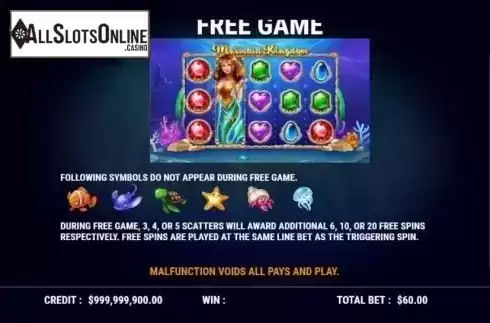 Free Spins. Mermaid Kingdom from Slot Factory