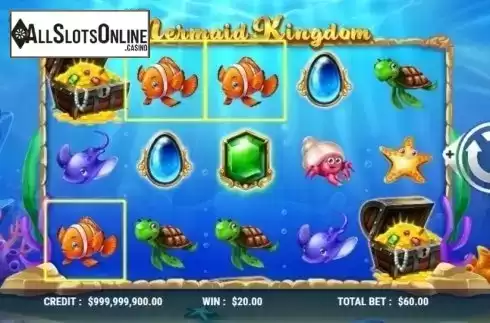 Win Screen. Mermaid Kingdom from Slot Factory