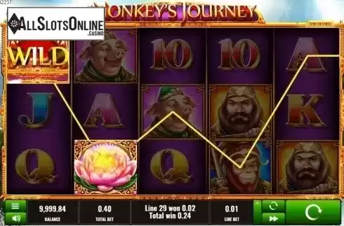 Wild Win screen. Monkey's Journey from Platipus