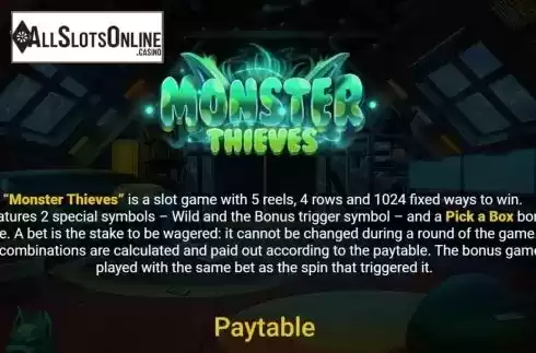 Info. Monster Thieves from Mancala Gaming