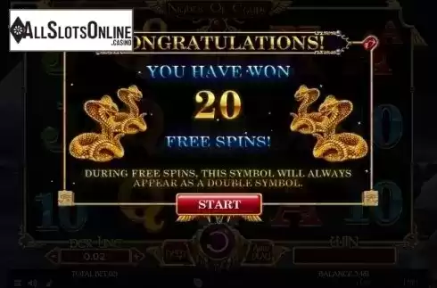 Free Spins 1. Nights of Egypt from Spinomenal