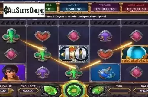 Win screen. Ozwin's Jackpots from Yggdrasil