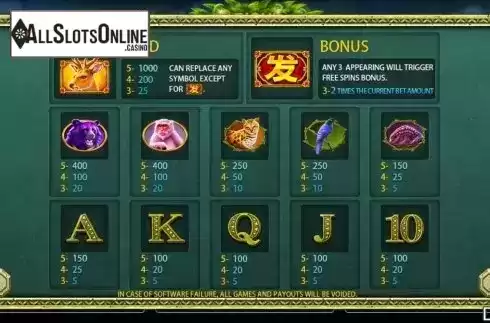 Paytable screen 1. Oh My Rich Deer from Iconic Gaming