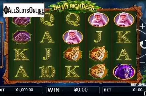 Reel screen. Oh My Rich Deer from Iconic Gaming