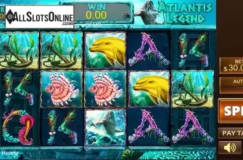 Reels screen. Atlantis Legend from PlayStar
