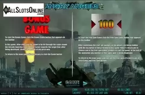 Paytable 3. Angry Angels HD from World Match