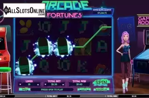 Win screen 1. Arcade Fortunes from Arrows Edge